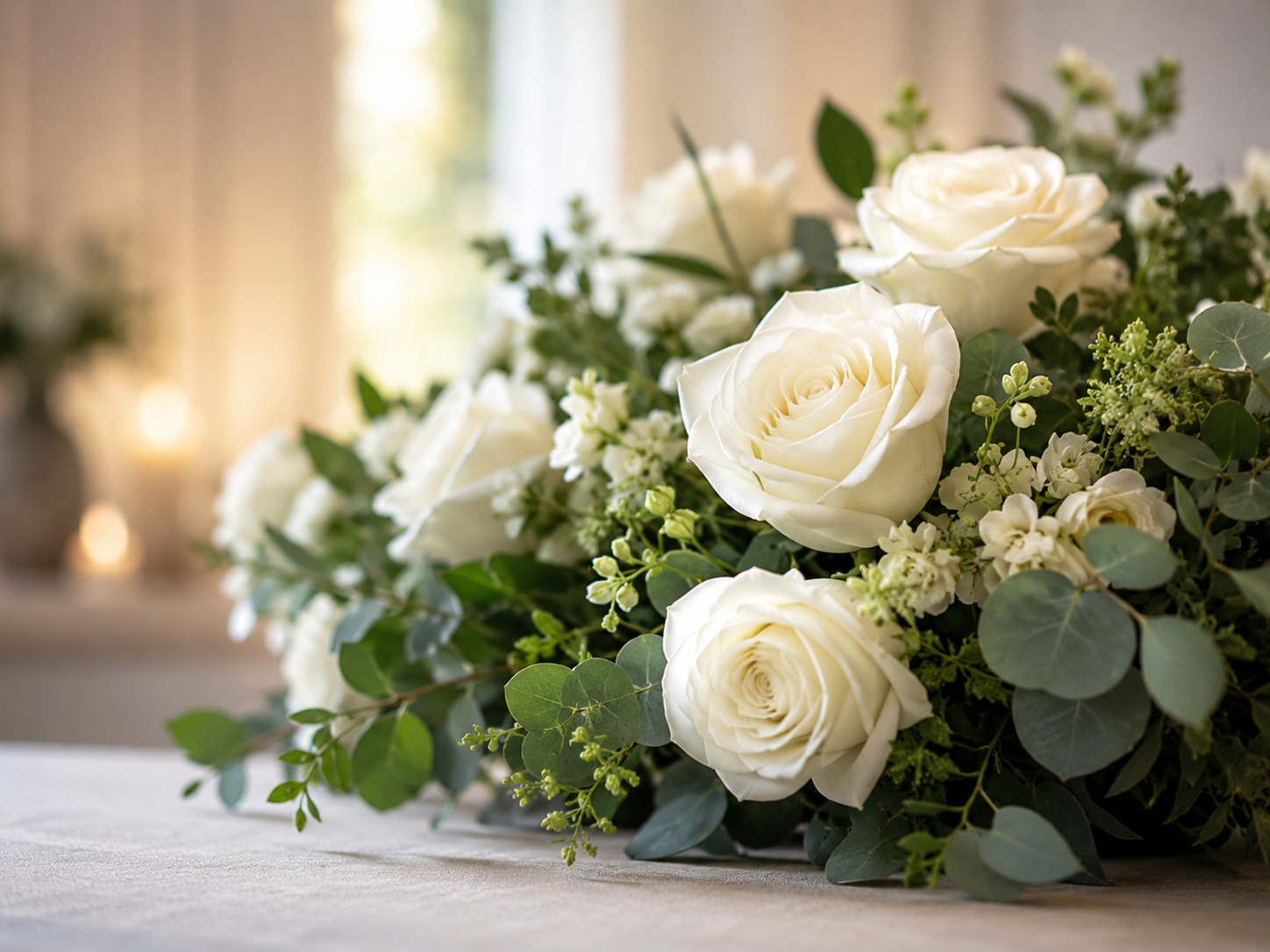 White floral tribute